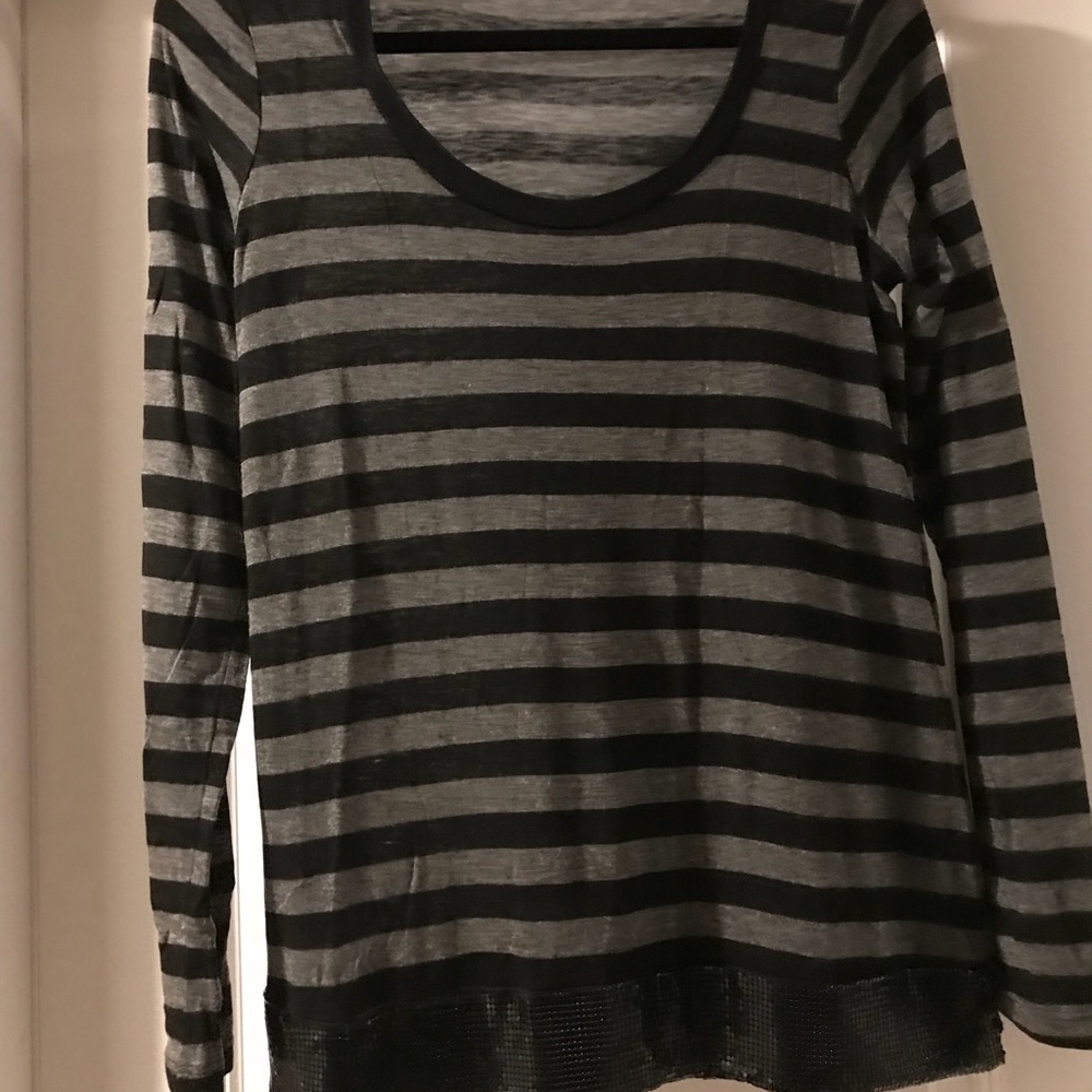 Ella Moss dripped shirt with sequin lined bottom.